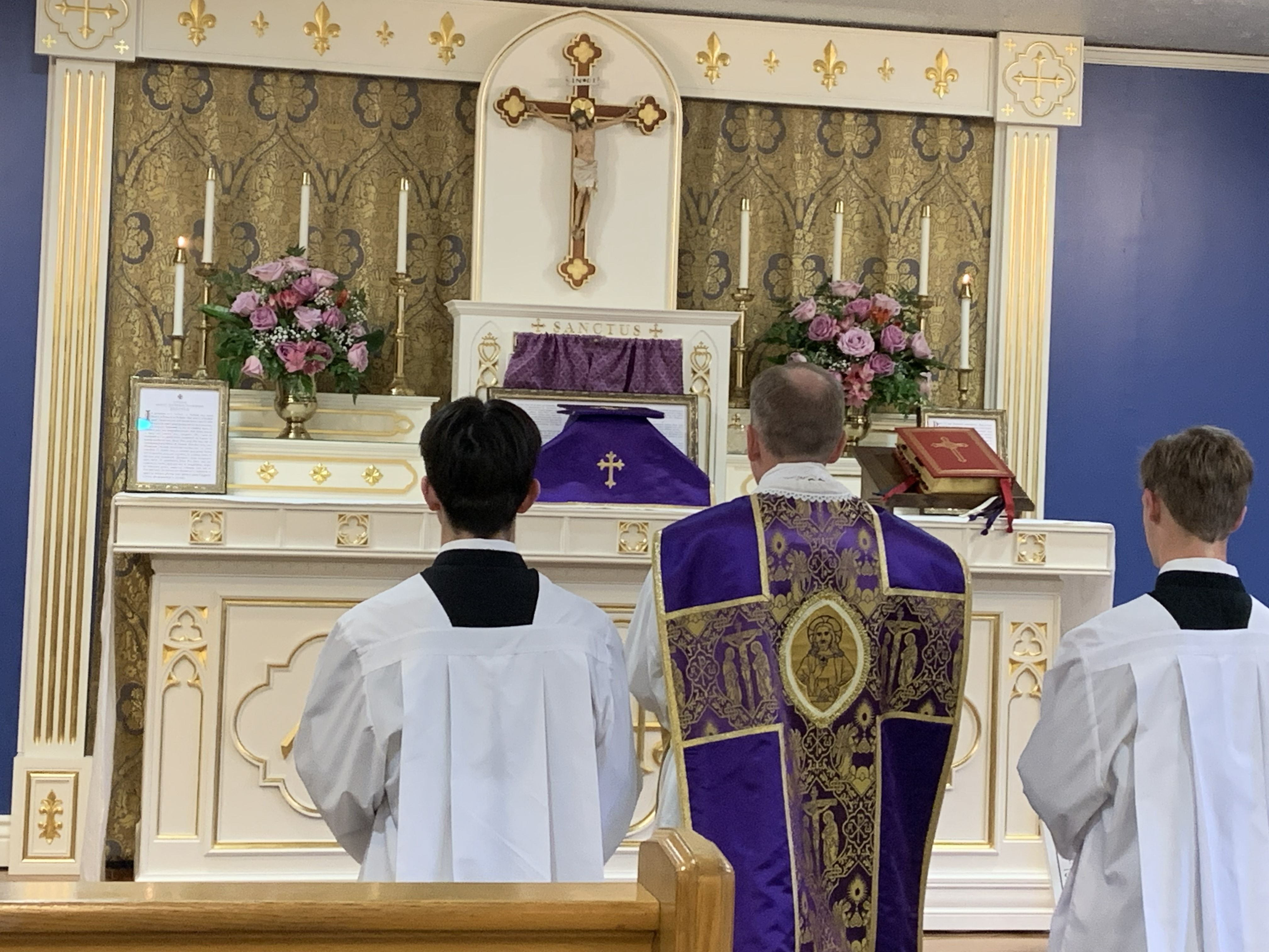 Aerial view: render of building project chapel and parking lot